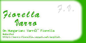 fiorella varro business card